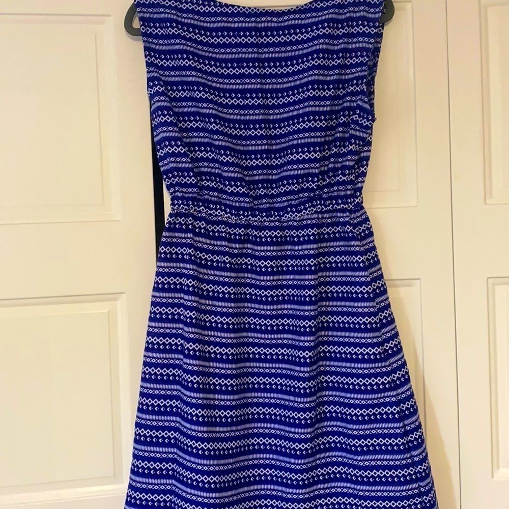 NEW royal blue printed sheath dress
